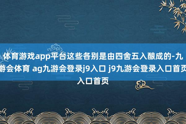 体育游戏app平台这些各别是由四舍五入酿成的-九游会体育 ag九游会登录j9入口 j9九游会登录入口首页